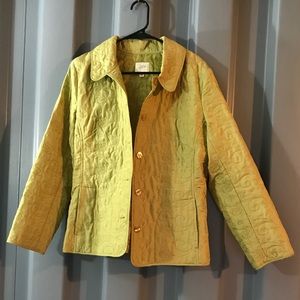 J. JILL GREEN EMBROIDERED QUILTED JACKET
